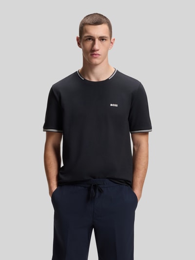 BOSS Green Regular Fit T-Shirt aus Baumwoll-Mix Modell 'TAUL' Dunkelblau 4
