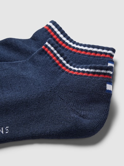 Tommy Hilfiger Sneakersokken met contraststrepen in een set van 2 paar Marineblauw - 2