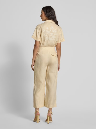 Lauren Ralph Lauren Jumpsuit aus Leinen mit Reverskragen Modell 'FABRICIA' Beige 5