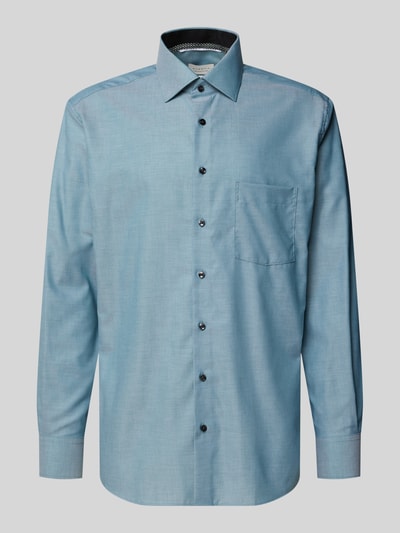 ETERNA Regular fit zakelijk overhemd van katoen met kentkraag Groen - 1