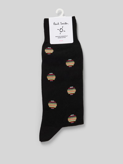 PAUL SMITH Socken mit elastische Rippenbündchen Modell 'SIGNTR POLKA' Black 3