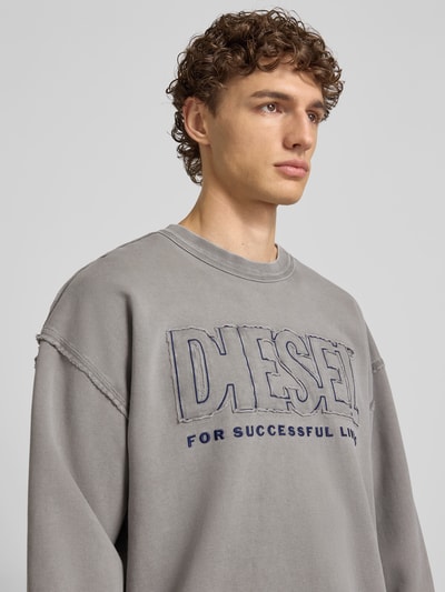 Diesel Sweatshirt mit Label-Detail Mittelgrau 3