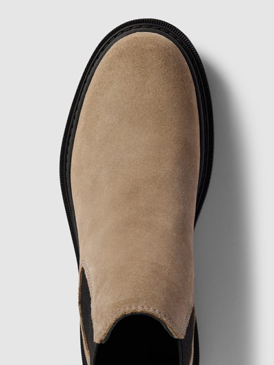 Levi’s® Acc. Chelsea boots van leer met labeldetail, model 'TROOPER' Olijfgroen - 3