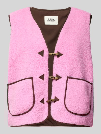LOLLYS LAUNDRY Weste mit aufgesetzten Taschen Modell 'Hugo' Pink 2