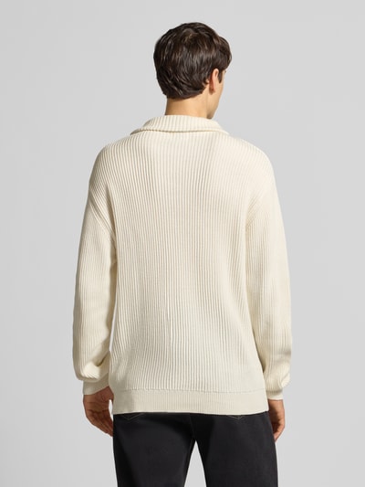 Redefined Rebel Gebreide pullover met ribboorden, model 'RIVER' Offwhite - 5