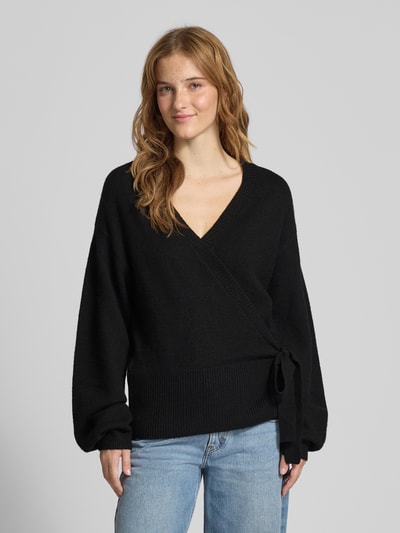 Pieces Regular fit gebreid jack met wol, model 'MALOU'  - 4