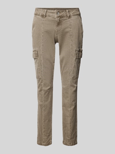 Buena Vista Skinny fit cargobroek met siernaden Beige - 2