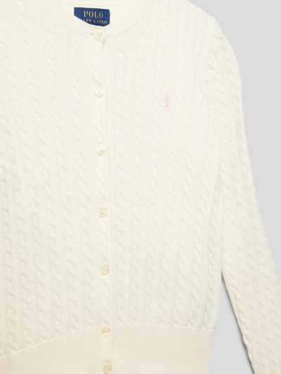 Polo Ralph Lauren Teens Gebreid jack met logostitching Offwhite - 2