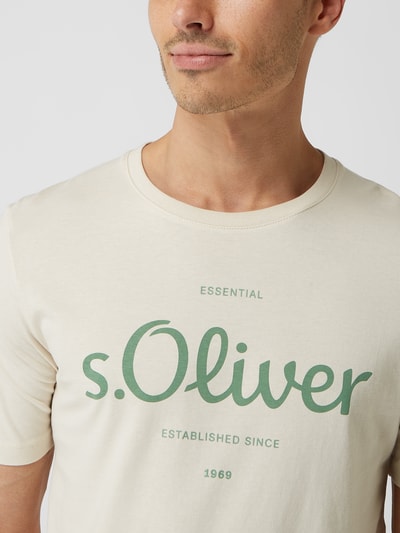 s.Oliver RED LABEL Regular Fit T-Shirt mit Logo-Print  Sand 3