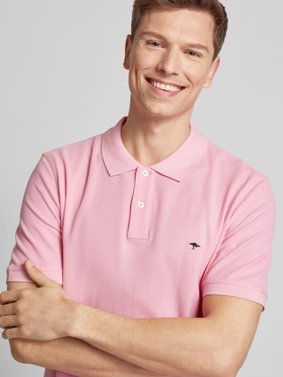 Fynch-Hatton Regular fit poloshirt met logostitching Roze - 3