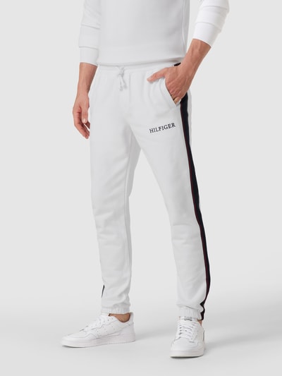 Tommy Hilfiger Sweatpants van katoen met labelstitching   Wit - 4