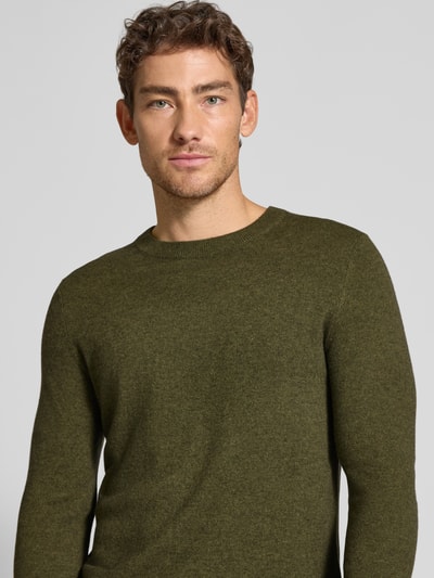 MCNEAL Gebreide pullover van wolmix met kasjmier Olijfgroen gemêleerd - 3