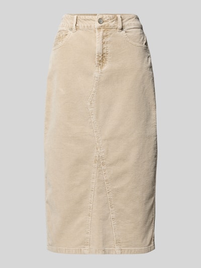 Buena Vista Midirok van corduroy met steekzakken Offwhite - 2