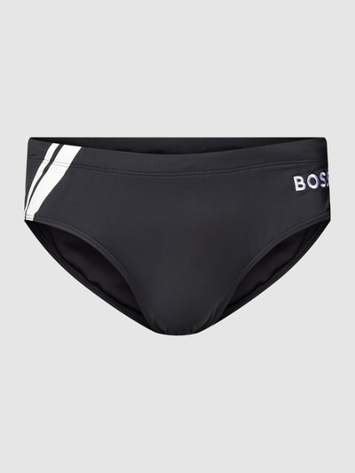 BOSS Badehose mit Label-Stitching Black 1