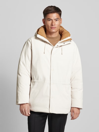 BOSS Daunenjacke mit Kapuze Modell 'Durrien' Offwhite 4