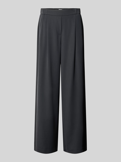 Jake*s Collection Wide Leg Stoffhose mit elastischem Bund Black 2