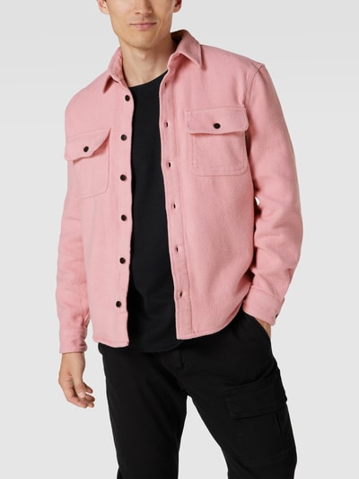 REVIEW Hemdjacke mit Kentkragen Pink 4