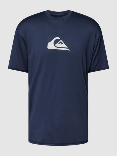 Quiksilver T-Shirt mit Label-Print Modell 'SOLID STREAK' Dunkelblau 2