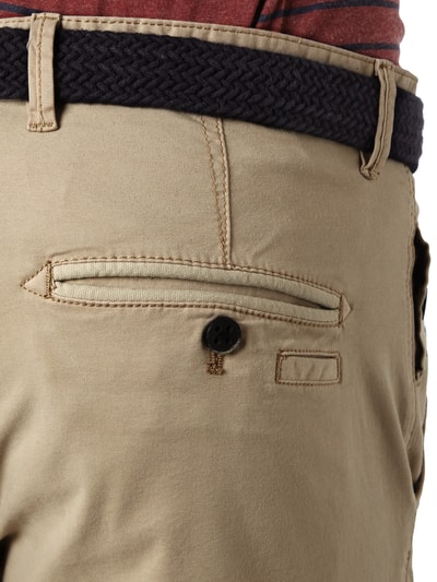 Montego Chino mit Gürtel in Flechtoptik Beige 2