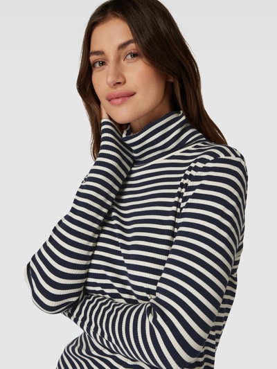 Gant Rollkragenpullover mit Streifenmuster Marine 3