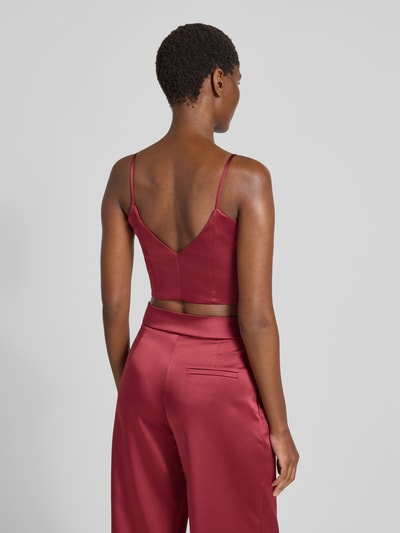 Jake*s Cocktail Top krótki z dekoltem w kształcie serca Bordowy 5