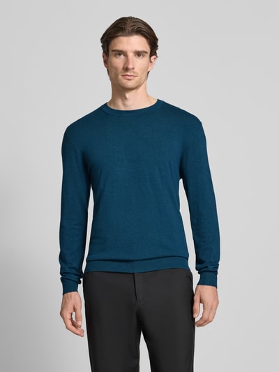 MCNEAL Strickpullover mit gerippten Abschlüssen Petrol Melange 4