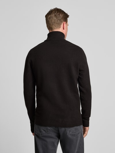 Casual Friday Sweter z dzianiny z golfem model ‘HEINE’ Czarny 5