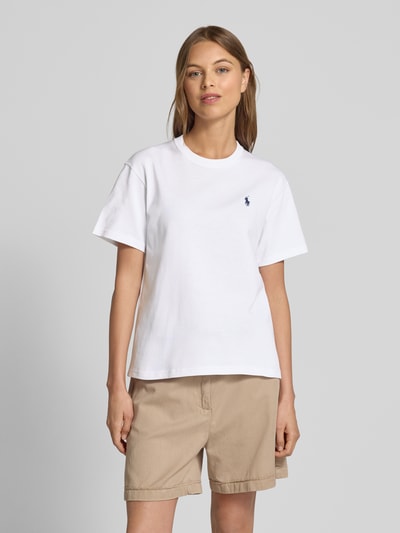 Polo Ralph Lauren T-Shirt mit Label-Stitching Weiss 4