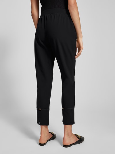 LIU JO SPORT Tapered fit stoffen broek met elastische band Zwart - 5