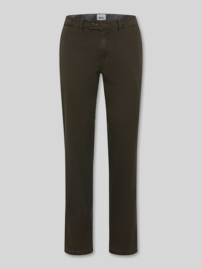 Brax Regular Fit Chino aus Baumwoll-Mix Modell 'Evans' Oliv 2
