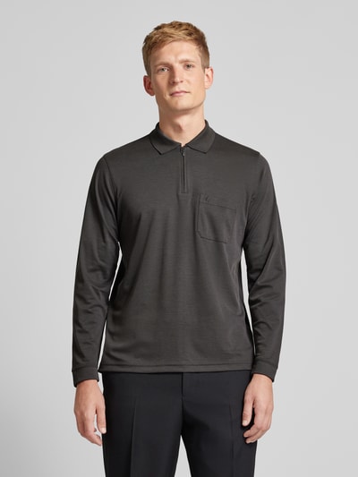 RAGMAN Regular fit poloshirt met borstzak Antraciet - 4