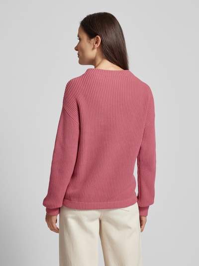 Jake*s Casual Gebreide pullover met opstaande kraag Oudroze - 5