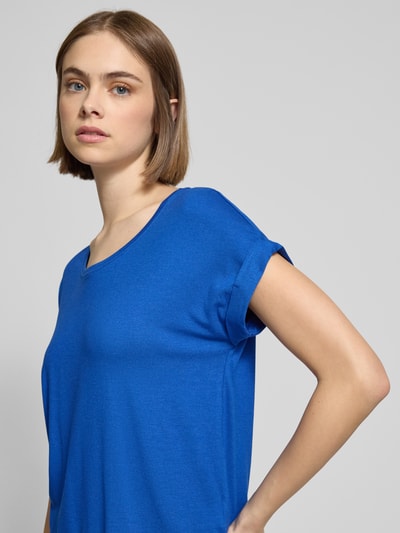 Only Regular fit T-shirt met viscose, model 'MOSTER' Koningsblauw - 3