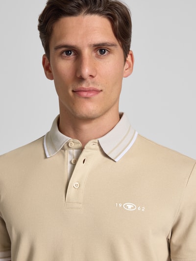 Tom Tailor Regular Fit Poloshirt aus Baumwoll-Mix Beige 3