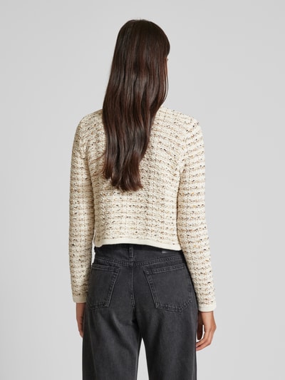 Jake*s Collection Cardigan met ronde hals Ecru - 5