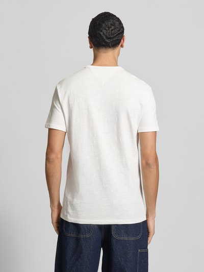 Tommy Jeans Regular Fit T-Shirt aus reiner Baumwolle Offwhite 5