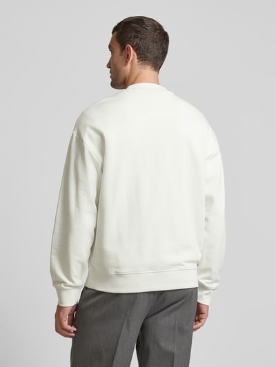 HUGO Sweatshirt mit Label-Schriftzug Modell 'Dapocrew' Offwhite 5