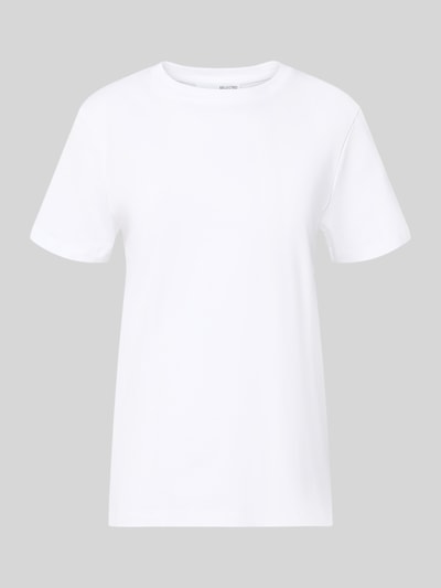 Produktfoto, Regular Fit T-Shirt aus reiner Baumwolle Modell 'MYESSENTIAL' von Selected Femme, Optik: unifarben, Rundhals, Kurzarm, Materialverarbeitung: Jersey, Damen T-Shirt
