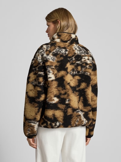 Carhartt Work In Progress Fleecepullover met opstaande kraag en kangoeroezak, model 'ELLIOT' Zand - 5