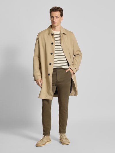 Lindbergh Slim fit broek met steek- en achterzakken Olijfgroen - 1