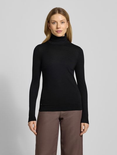 Lauren Ralph Lauren Gebreide pullover met zijde, model 'ZOE' Zwart - 4