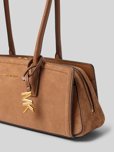 MICHAEL Michael Kors Handtasche aus Leder mit Label-Applikation Modell 'LAILA' Mittelbraun 2