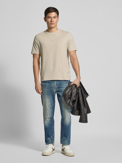 BOSS Orange Regular Fit T-Shirt aus Baumwoll-Mix Sand 1