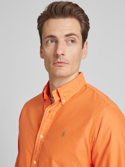 Polo Ralph Lauren Custom Fit Freizeithemd mit Button-Down-Kragen Orange 3