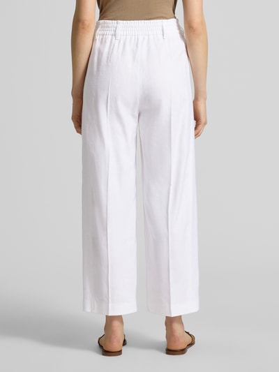 windsor. Wide Leg Hose aus Leinen-Mix Weiss 5