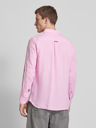 Superdry Koszula lniana o kroju regular fit z kołnierzykiem typu cutaway model ‘Vacation’ Mocnoróżowy 5