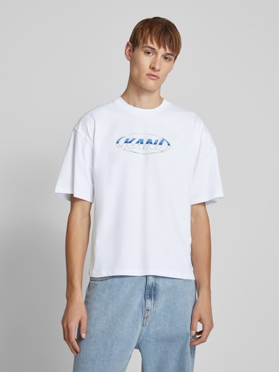 KARL KANI T-Shirt mit Label-Print Weiss 4