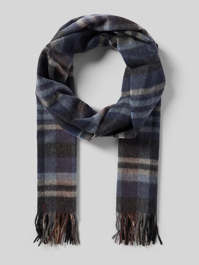 SALMONE Sjaal van puur kasjmier Marineblauw - 1