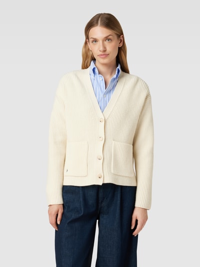 Polo Ralph Lauren Cardigan aus Baumwoll-Kaschmir-Mix mit Label-Stitching Beige 4