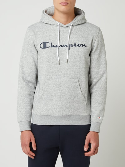 CHAMPION Comfort Fit Hoodie mit Logo  Mittelgrau Melange 4